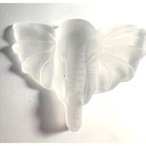 Beautiful Selenite Elephant Carving